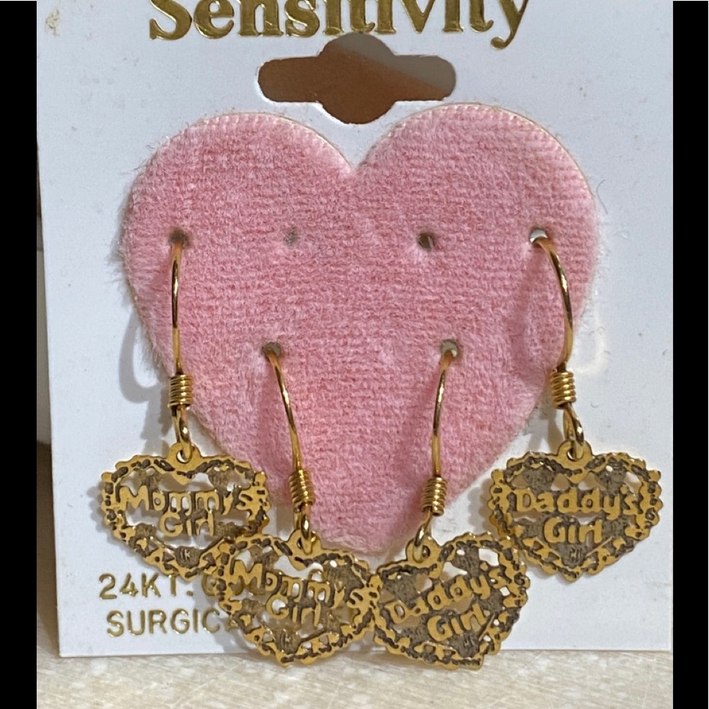 Sensitivity 24K Gold Over Surgical Steel Earrings